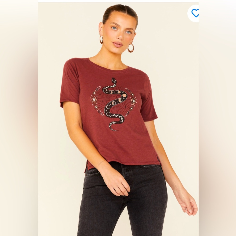 Shyanne short sleeve Wild West top